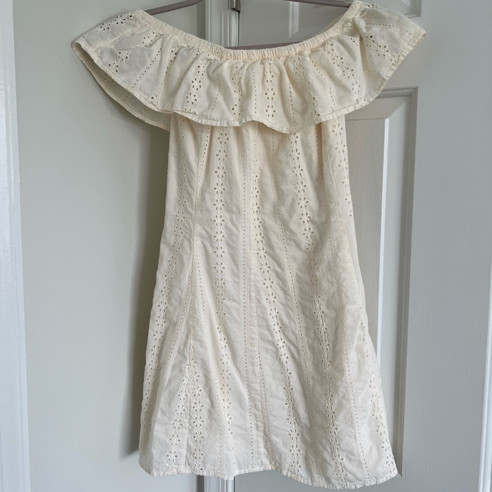 Off White Strapless Dress